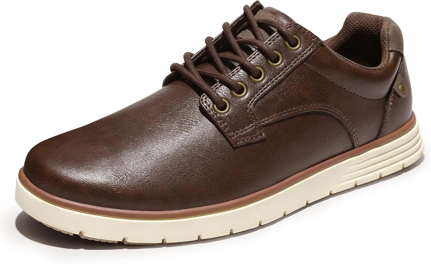 Men's Casual Dress Sneakers Lace Up Formal Oxfords Dress Shoes for Men Slip-on Comfortable Brown Shoes for Bussiness/Travel/Work