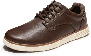Men's Casual Dress Sneakers Lace Up Formal Oxfords Dress Shoes for Men Slip-on Comfortable Brown Shoes for Bussiness/Travel/Work