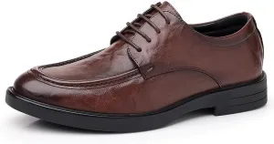 Men's Classic Lace-Up Low Leather Dress Shoes Mens Business Wedding Formal Oxfords