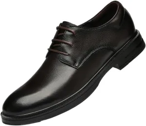 Men's Classic Patent Lace-up Formal Oxford Shoes - Non-Slip Waterproof Business Derby Shoes for Men