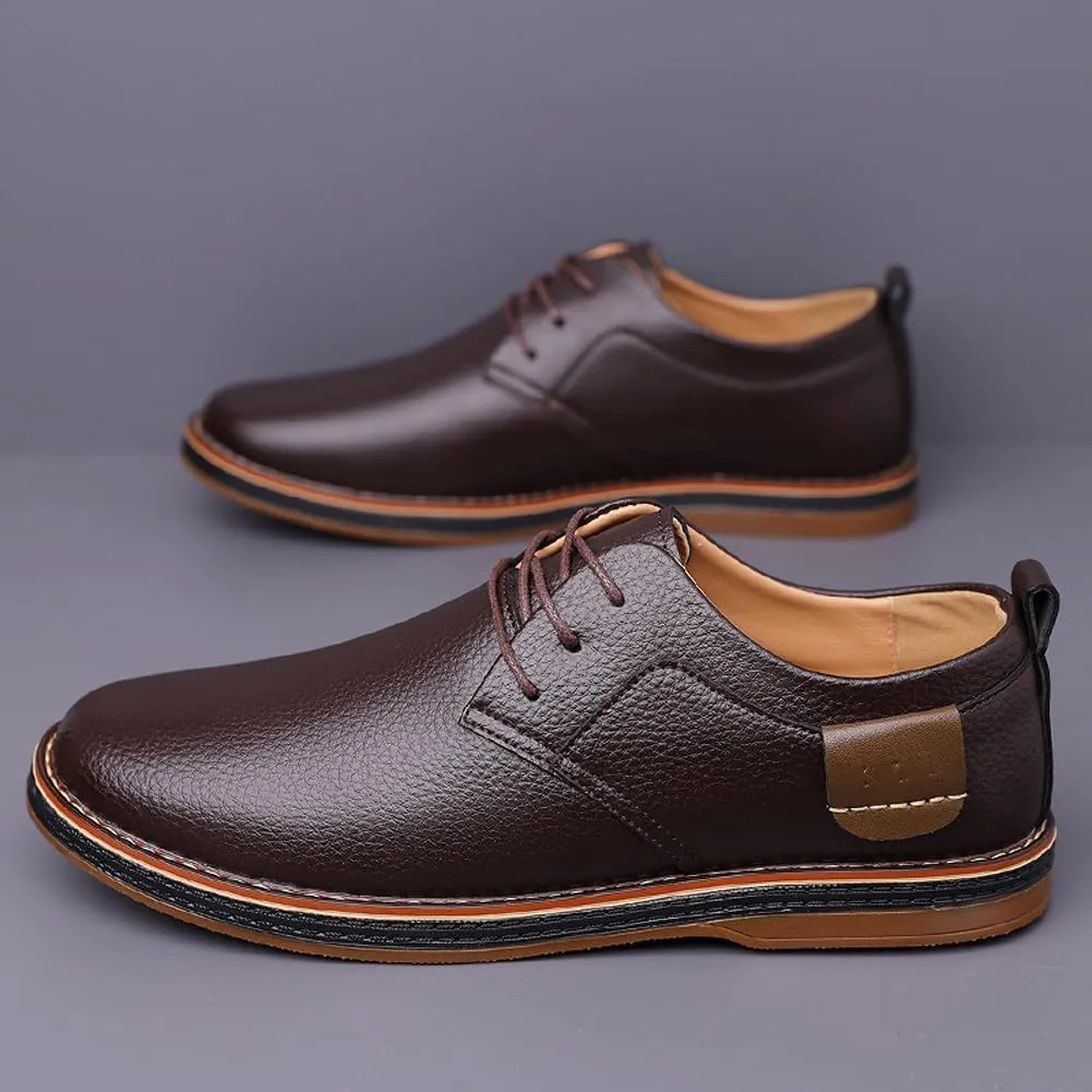 Men's Comfortable Stylish Oxford Shoes Casual Lace Up Walking Business Driving Dress Shoes