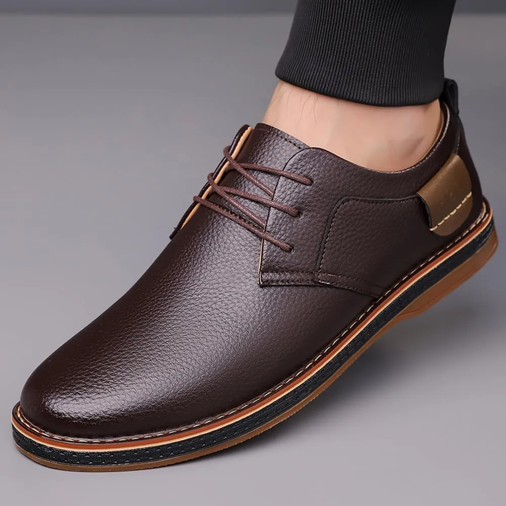 Men's Comfortable Stylish Oxford Shoes Casual Lace Up Walking Business Driving Dress Shoes