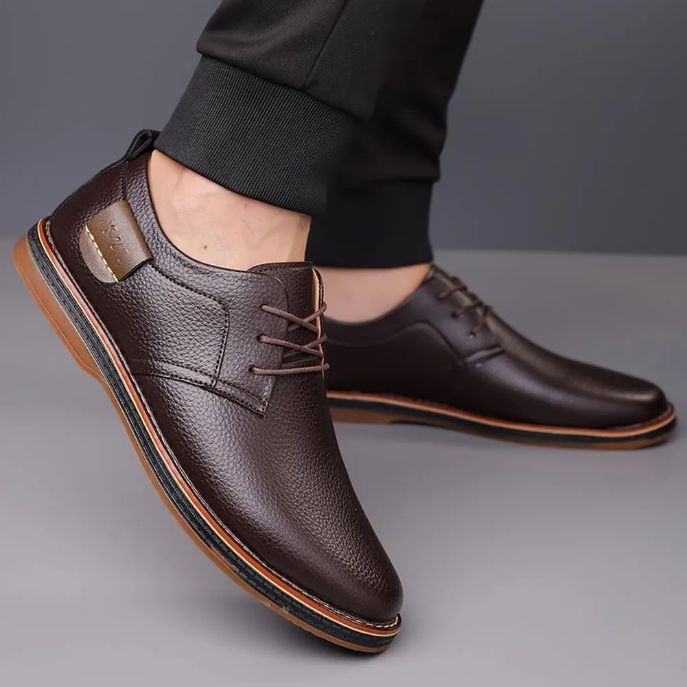 Men's Comfortable Stylish Oxford Shoes Casual Lace Up Walking Business Driving Dress Shoes