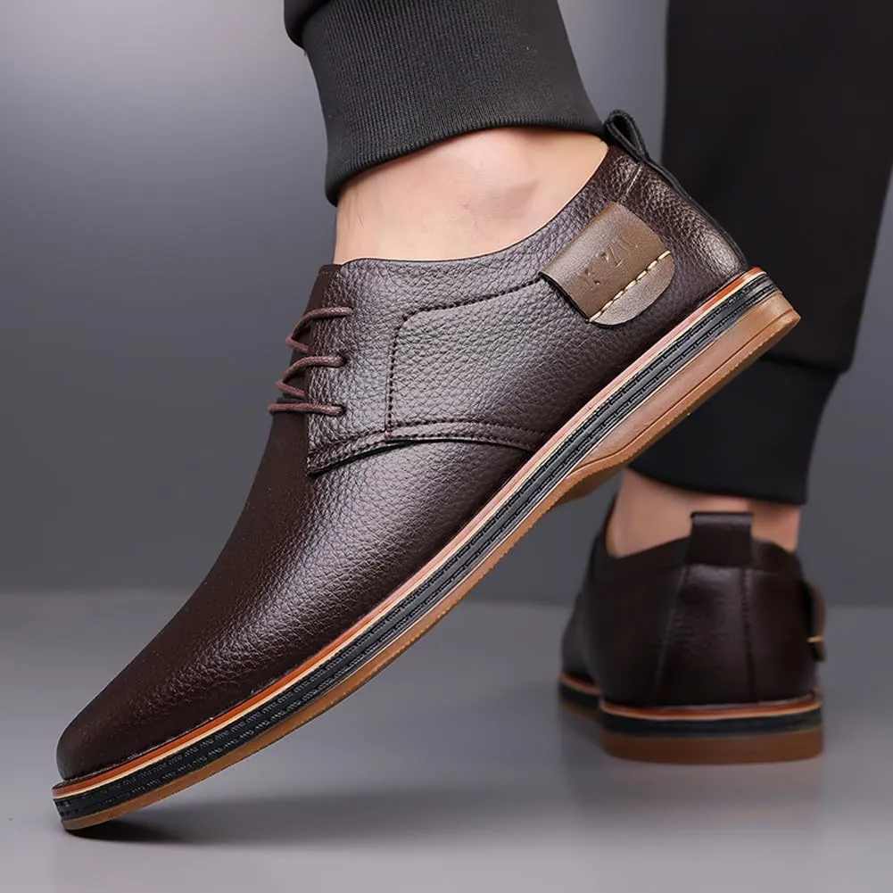 Men's Comfortable Stylish Oxford Shoes Casual Lace Up Walking Business Driving Dress Shoes