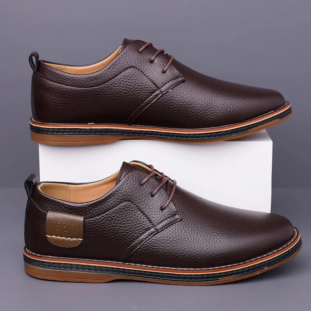 Men's Comfortable Stylish Oxford Shoes Casual Lace Up Walking Business Driving Dress Shoes