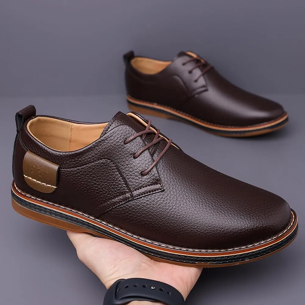 Men's Comfortable Stylish Oxford Shoes Casual Lace Up Walking Business Driving Dress Shoes