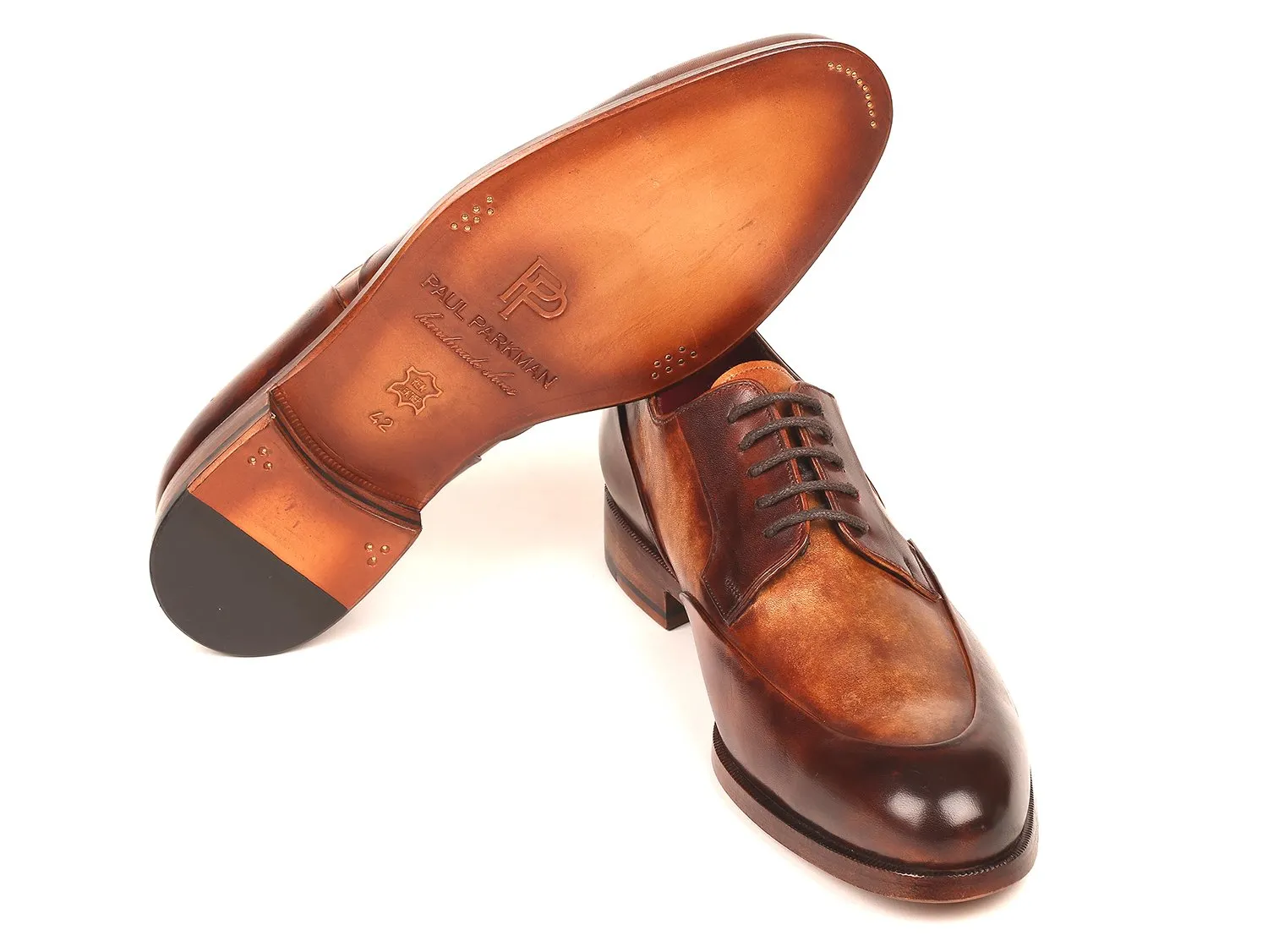 Men's Dual Tone Brown Derby Shoes