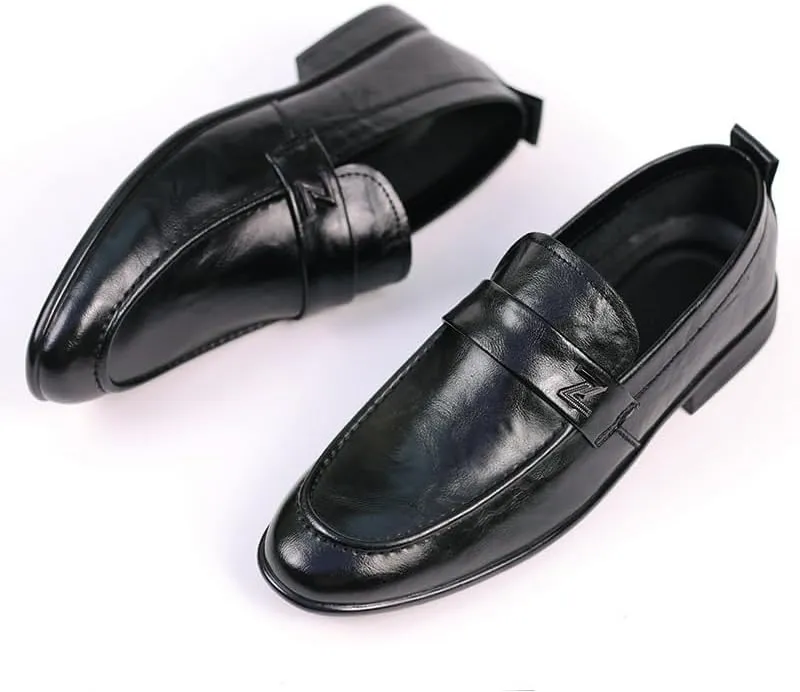 Men's Fashion Classic Pointed Toe Lace Up Low Top Leather Dress Shoes Men Breathable Comfortable Business Lace Up Oxford Shoes