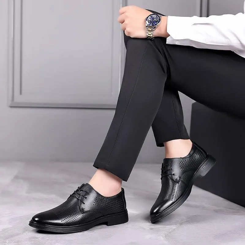 Men's Formal Business Leather Oxfords Men Office Wedding Comfortable Modern Derby
