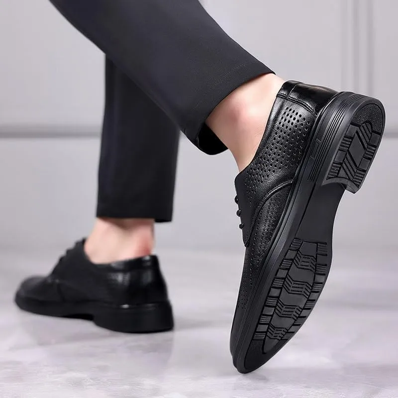 Men's Formal Business Leather Oxfords Men Office Wedding Comfortable Modern Derby