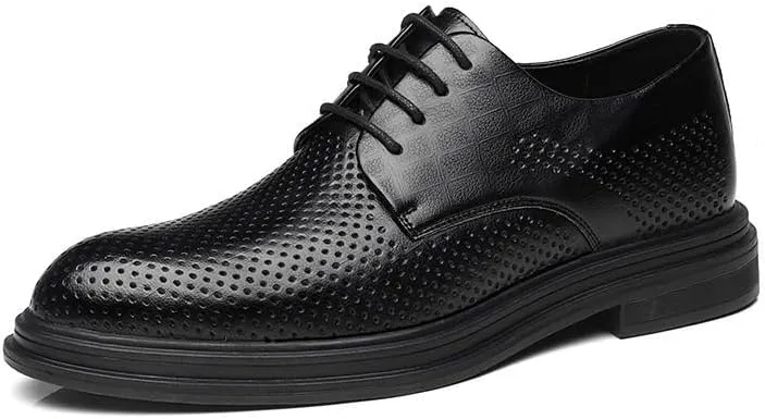 Men's Invisible Height Increasing Elevator Shoes,Formal Derby Oxfords - 2 Inches Taller for Business Dinners