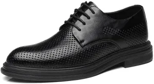 Men's Invisible Height Increasing Elevator Shoes,Formal Derby Oxfords - 2 Inches Taller for Business Dinners