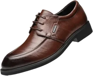 Men's Leather Dress Shoes Mens Classic Lace-up Formal Oxfords Vintage Hand Business Derby Shoes for Men