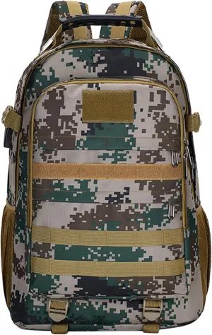 Men's Oxford Cloth Tactical Backpack 40L Outdoor Camping Rucksack Large Capacity Hiking Travel Daypack (A/Multicolor)