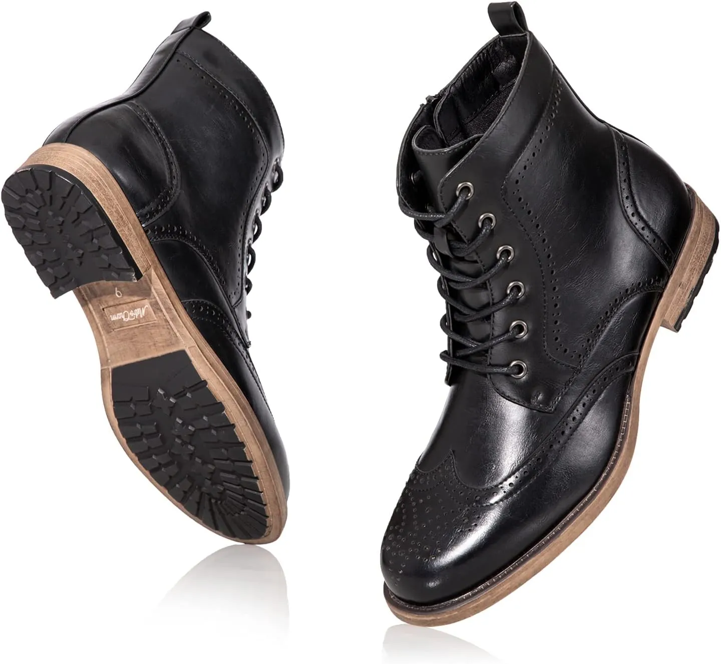 Metrocharm MC309 Men's Lace Up Wing Tip Dress Casual Fashion Oxford Boot