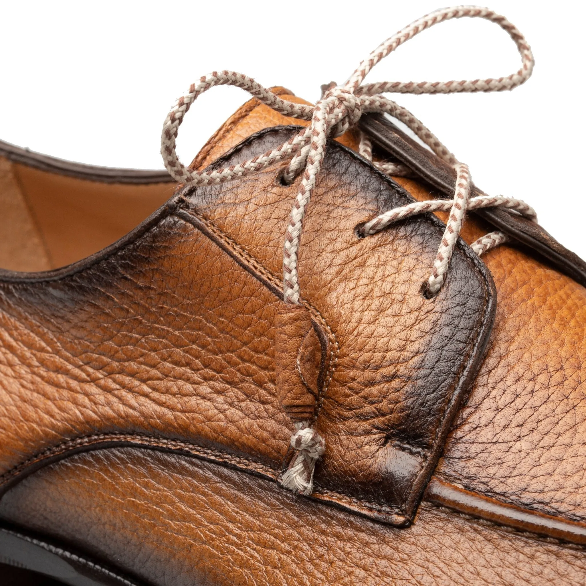 Mezlan Fratello 20937 Men's Shoes Cognac Deer-Skin Leather Derby Split-Toe (MZ3648)