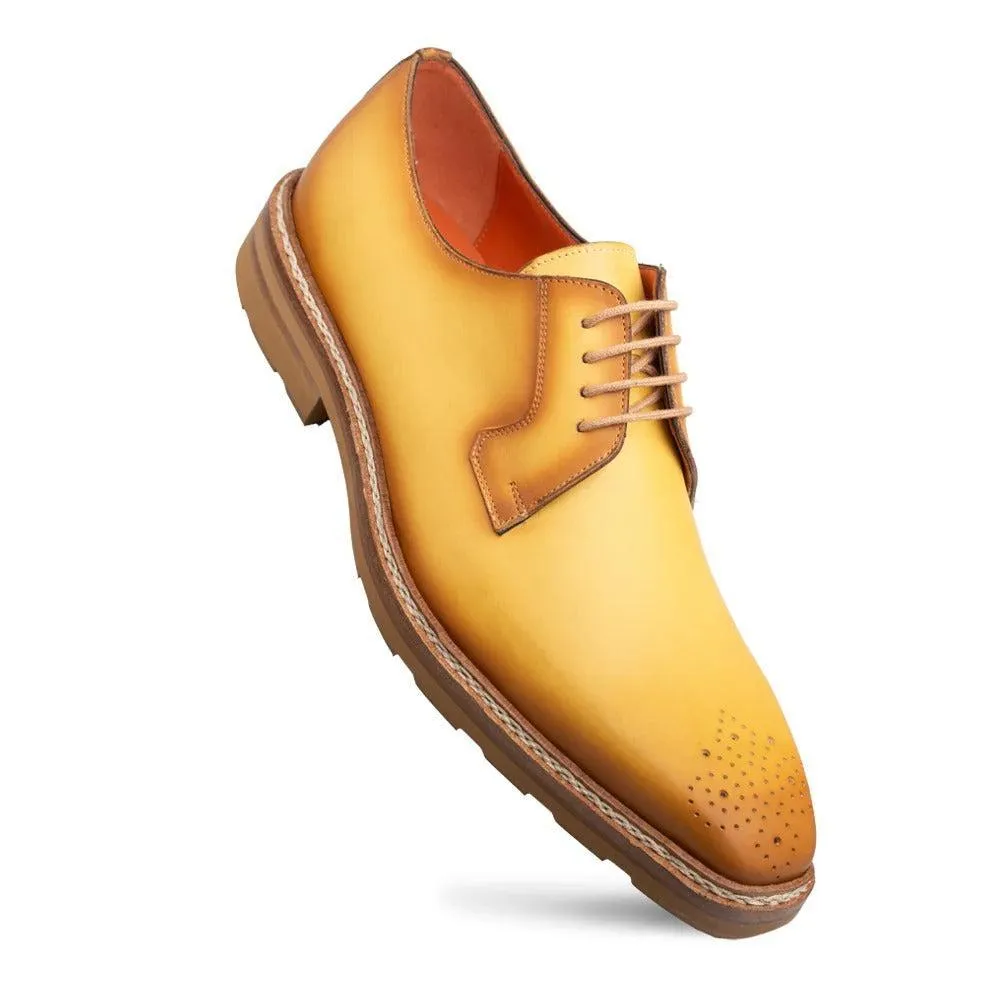 Mezlan R20615 Men's Shoes Yellow Calf-Skin Leather Lightweight Derby (MZ3596)