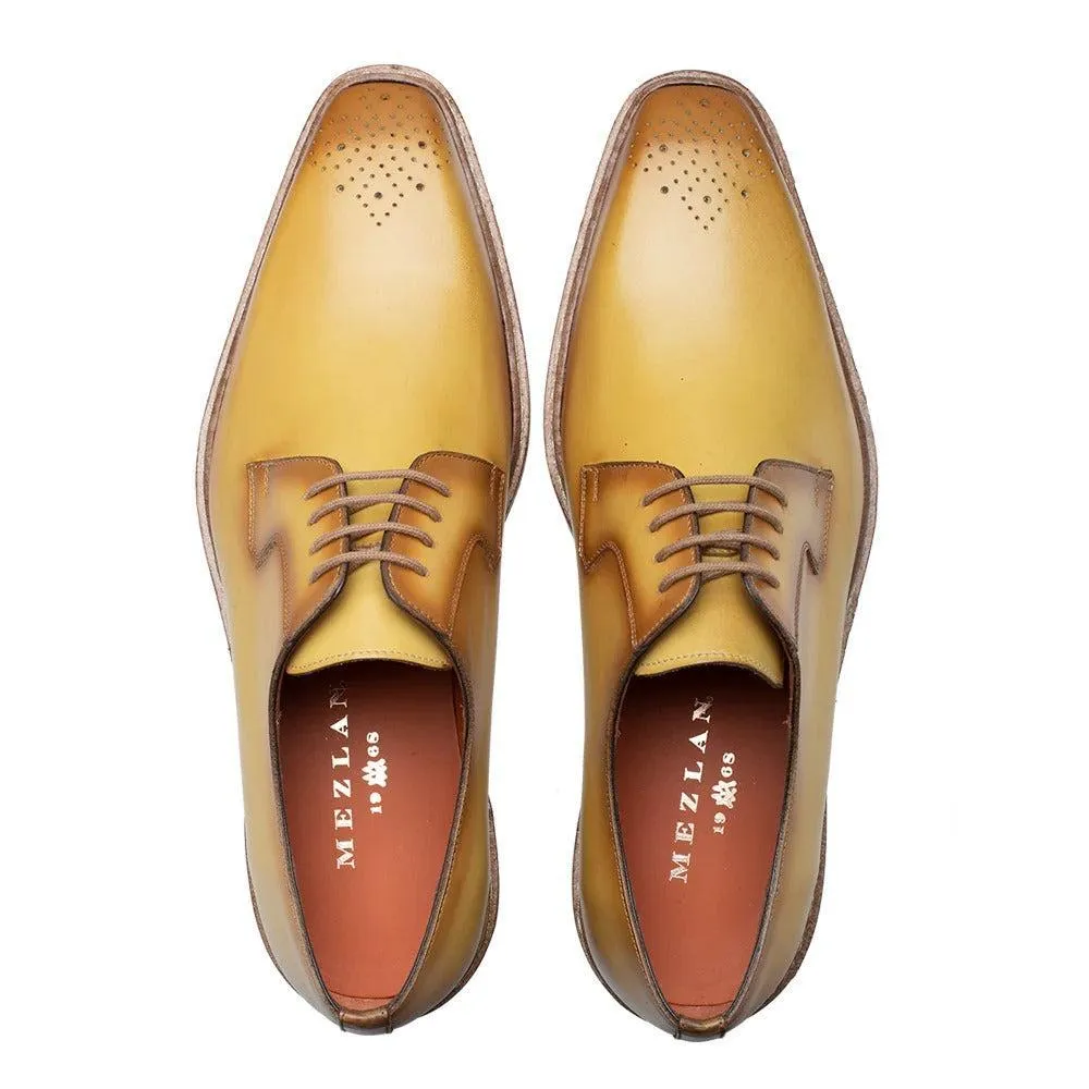 Mezlan R20615 Men's Shoes Yellow Calf-Skin Leather Lightweight Derby (MZ3596)