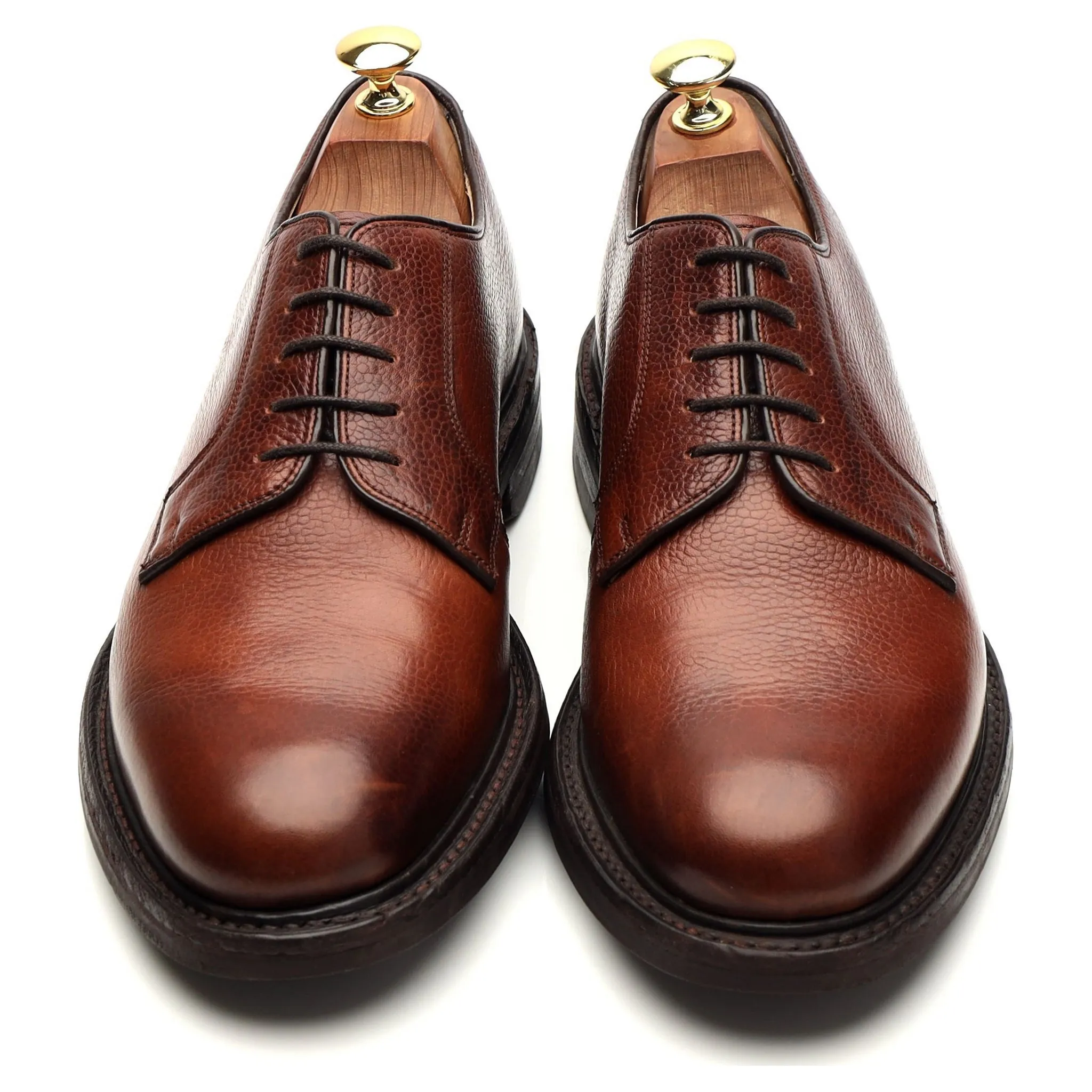 'Nairn' Tan Brown Grain Leather Derby UK 8 F