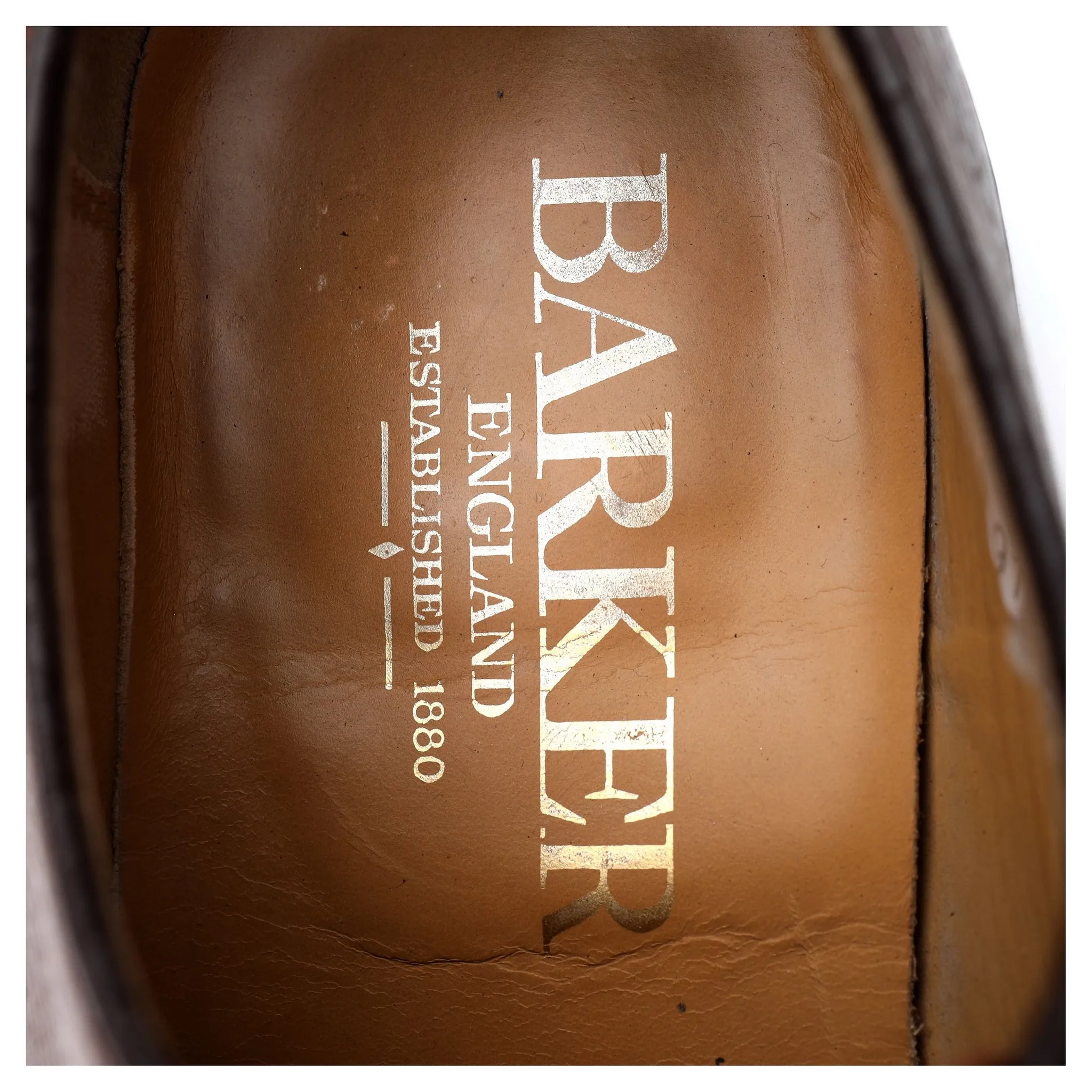 'Nairn' Tan Brown Grain Leather Derby UK 8 F