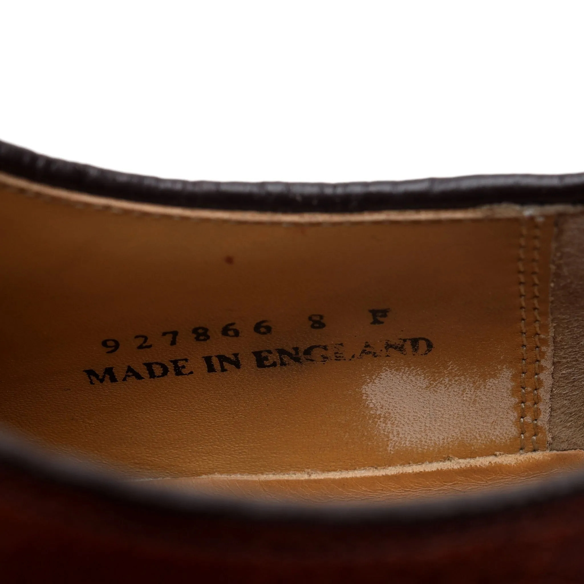 'Nairn' Tan Brown Grain Leather Derby UK 8 F