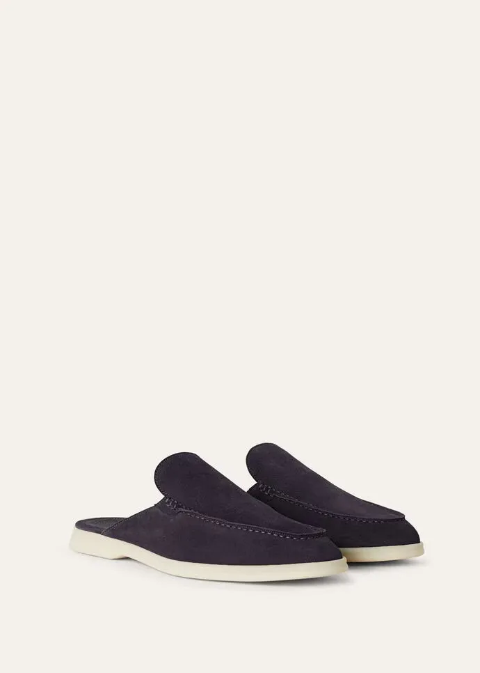 Navy Blue Babouche Walk Loafers