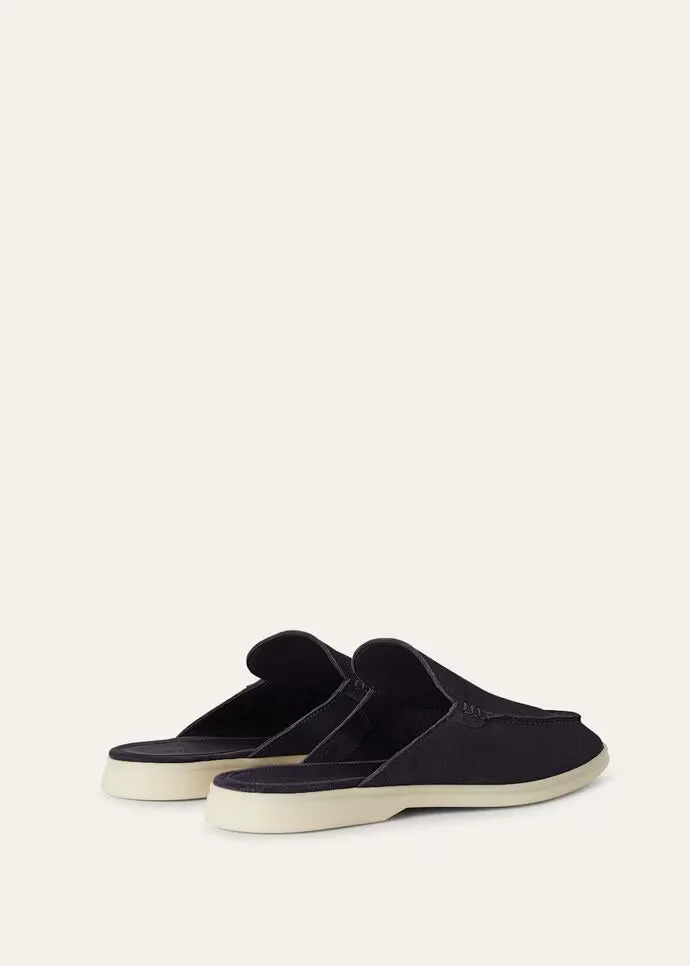 Navy Blue Babouche Walk Loafers