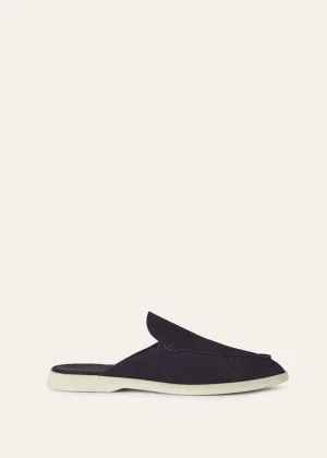 Navy Blue Babouche Walk Loafers
