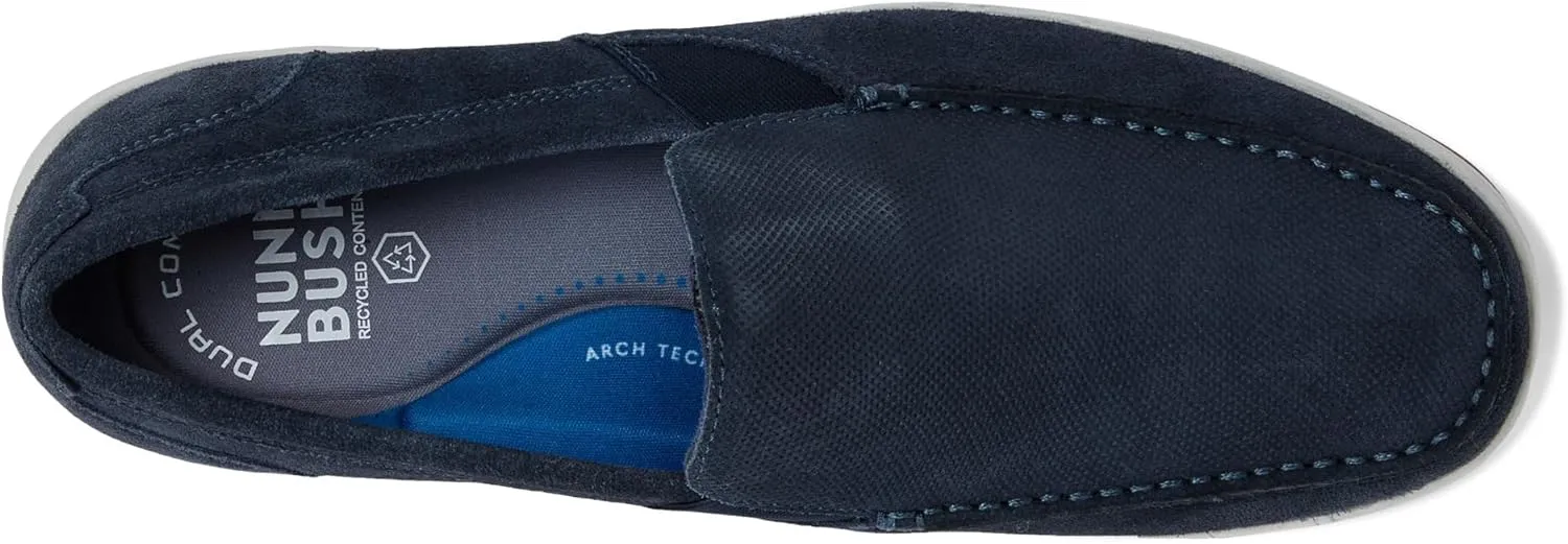 Nunn Bush Men's Luca Moccasin Toe Venetian Suede Slip-on Lightweight Comfortable Loafers