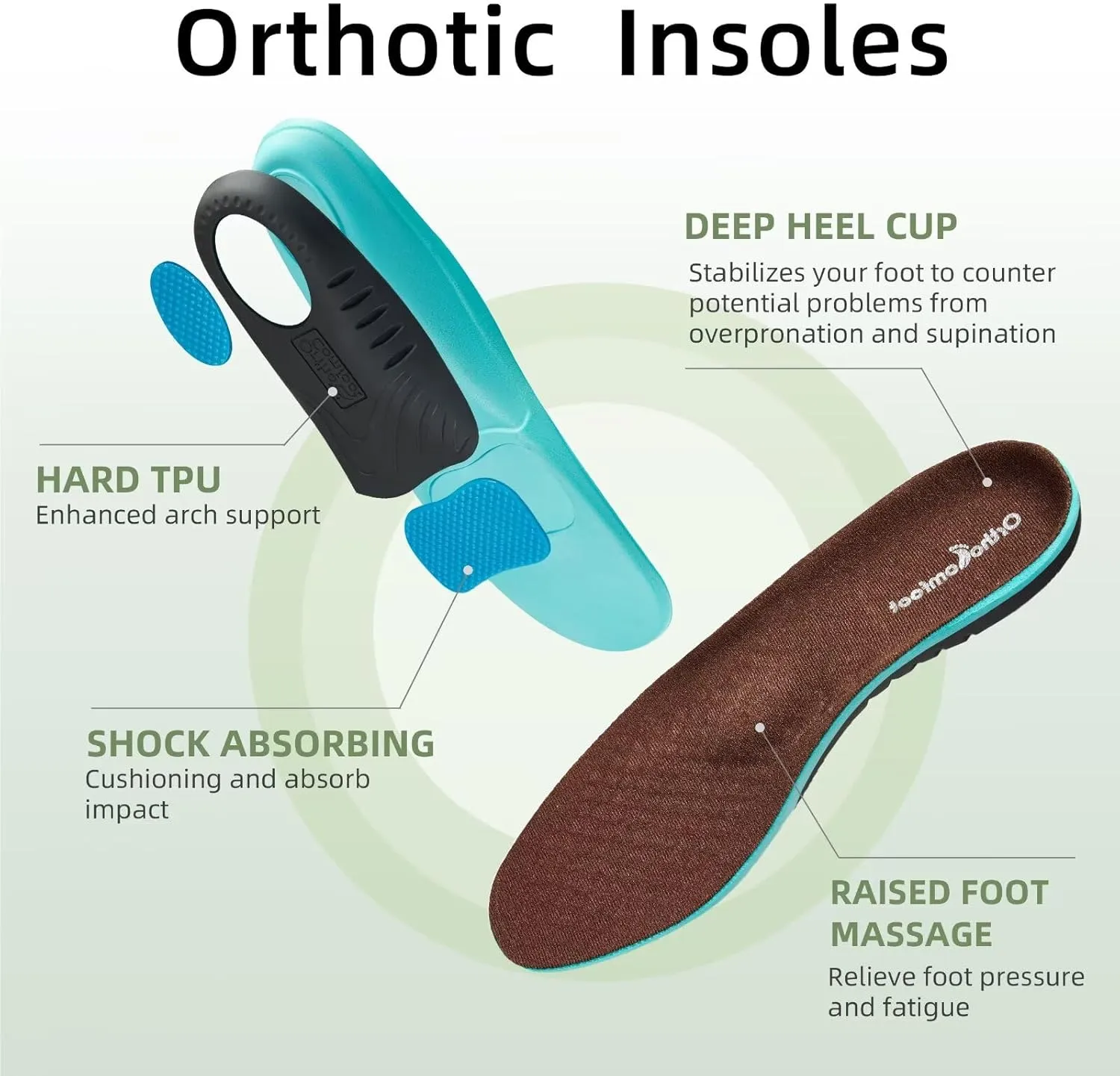 OrthoComfoot Men's Orthopedic Leather Dress Walking Shoes: Casual Plantar Fasciitis Fashion Sneakers with Arch Support, Comfortable Orthotic Business Work Oxfords for Foot and Heel Pain Relief
