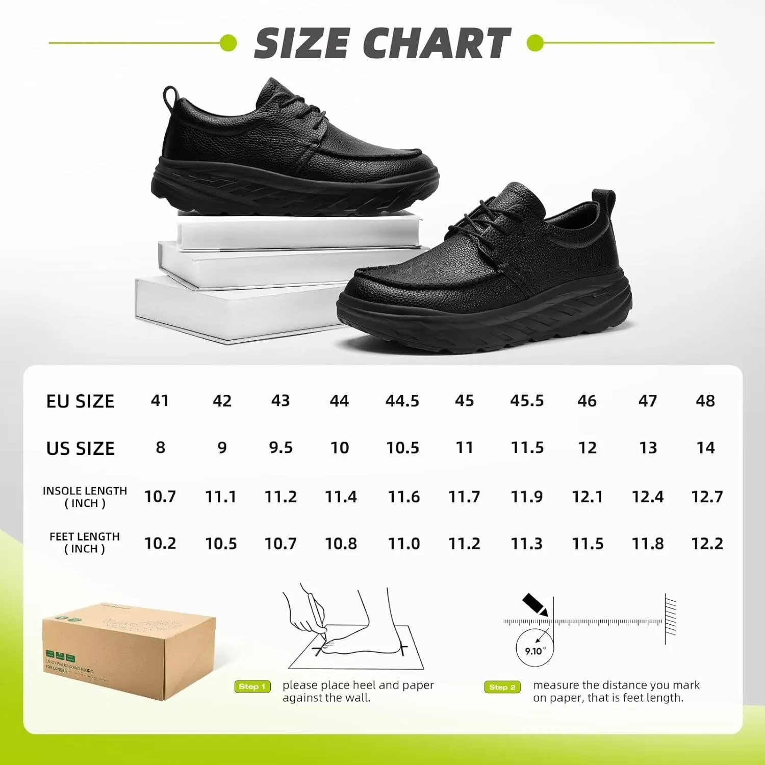 OrthoComfoot Men's Orthopedic Wide Leather Dress Walking Shoes: Diabetic Plantar Fasciitis Arch Support Comfortable Sneakers, Business Work Adjustable Fit Orthotic Casual Heel Foot Pain Relief Oxfords