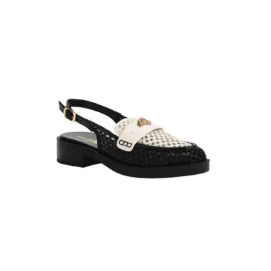 PAIINTED WOVEN in Nude   Black