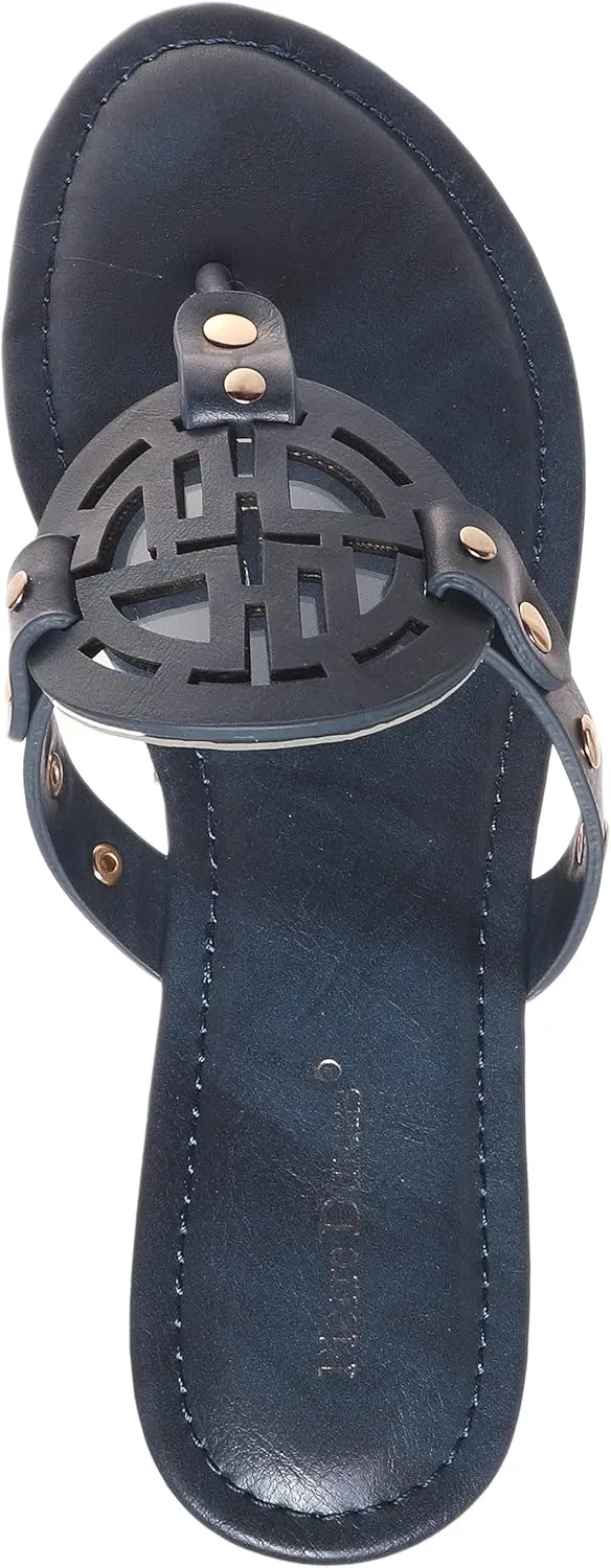 Pierre Dumas Women's Storm Thong Slip On Vegan Flip Flop Sandal