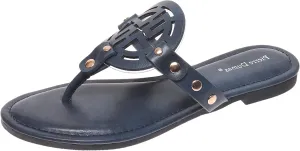 Pierre Dumas Women's Storm Thong Slip On Vegan Flip Flop Sandal