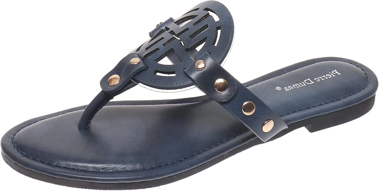 Pierre Dumas Women's Storm Thong Slip On Vegan Flip Flop Sandal