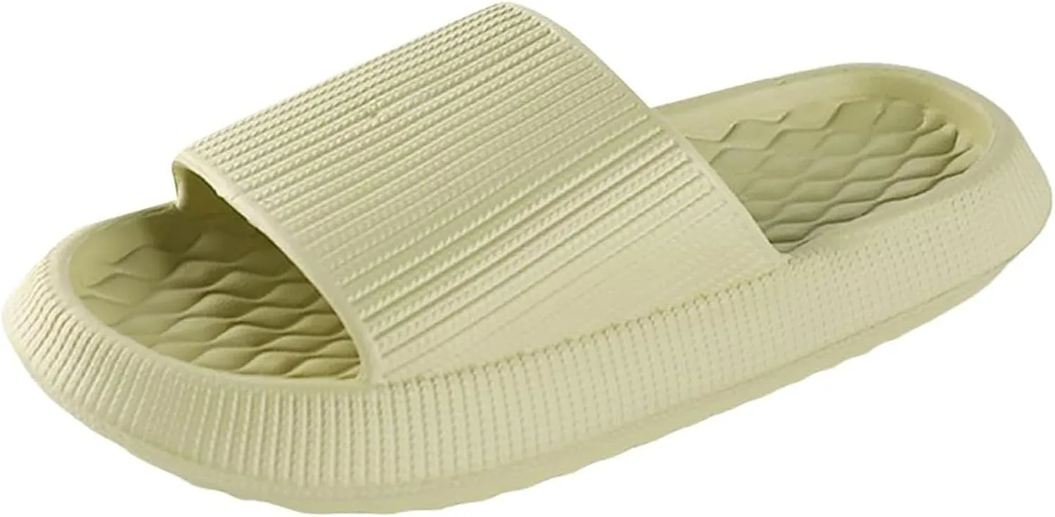 Pillow Slippers for Women Men Comfort EVA Non Slip Cloud House Slides Spa Bath Shower Sandals Summer Indoor Outdoor