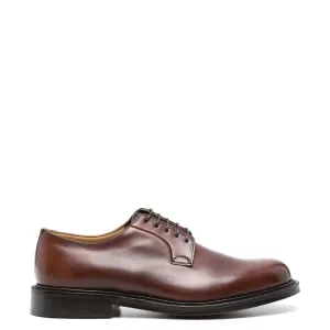 Plain Polished Leather Derby Formal Shoes