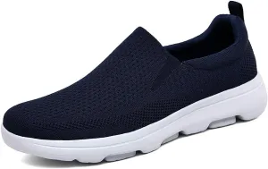 poemlady Men's Casual Slip on Walking Loafer Shoes -Mesh Tennis Work Sneakers