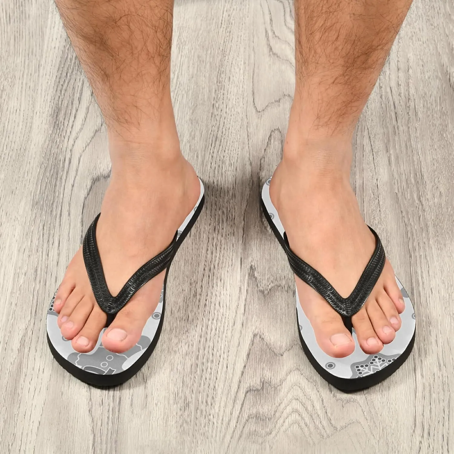 Poeticcity Flip Sandal Men Women Flip Flops for Hotel Spa Home Slippers Bedroom Travel S-XXL