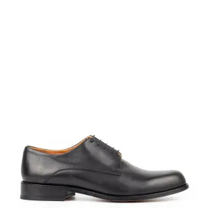 Polished Plain Italian Leather Derby Shoes