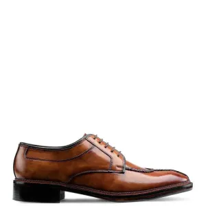 Polished Shiny Leather Split Toe Derby Shoes