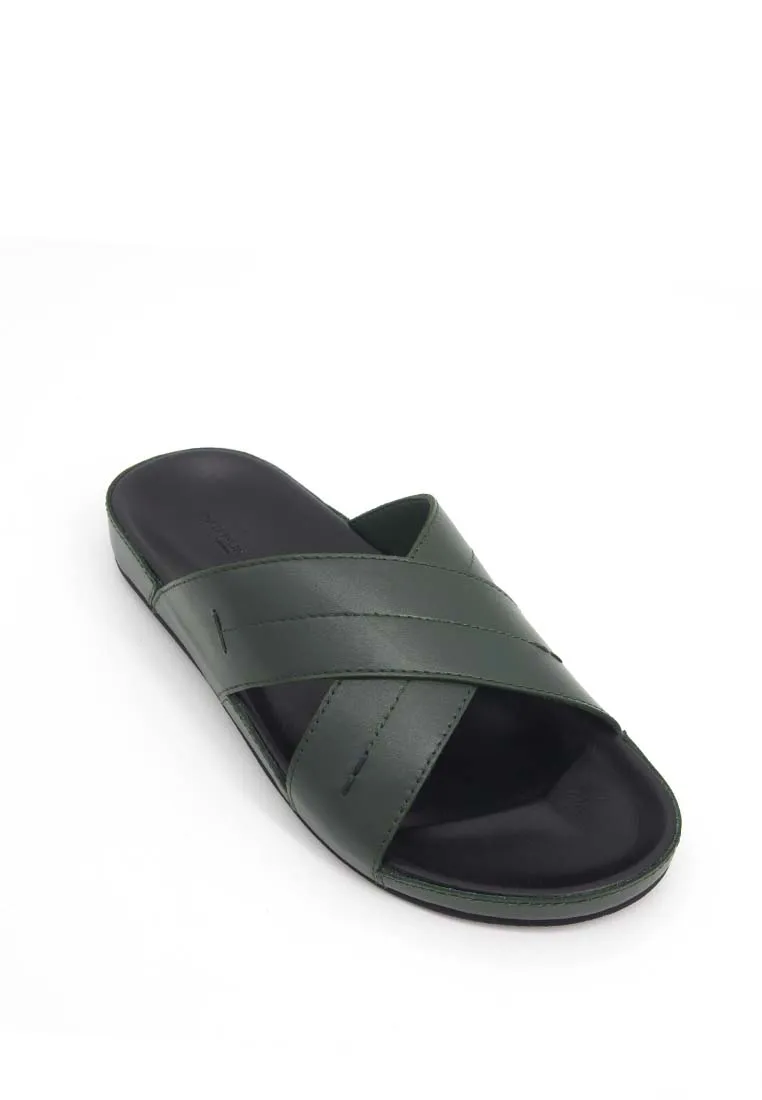 Rad Russel Cross Slider Sandal - Green
