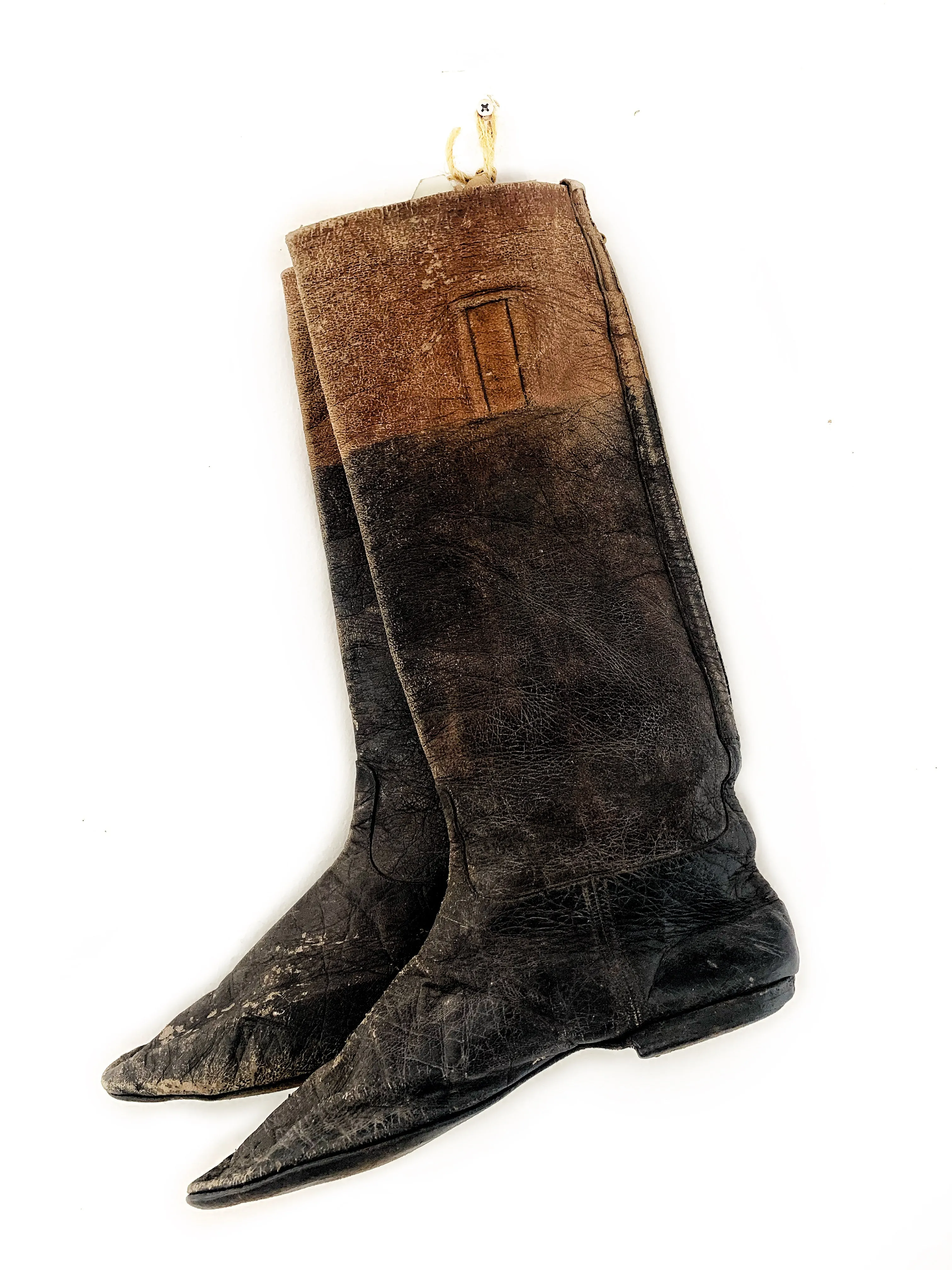 RARE Vintage Leather Jockey Racing Boots W H