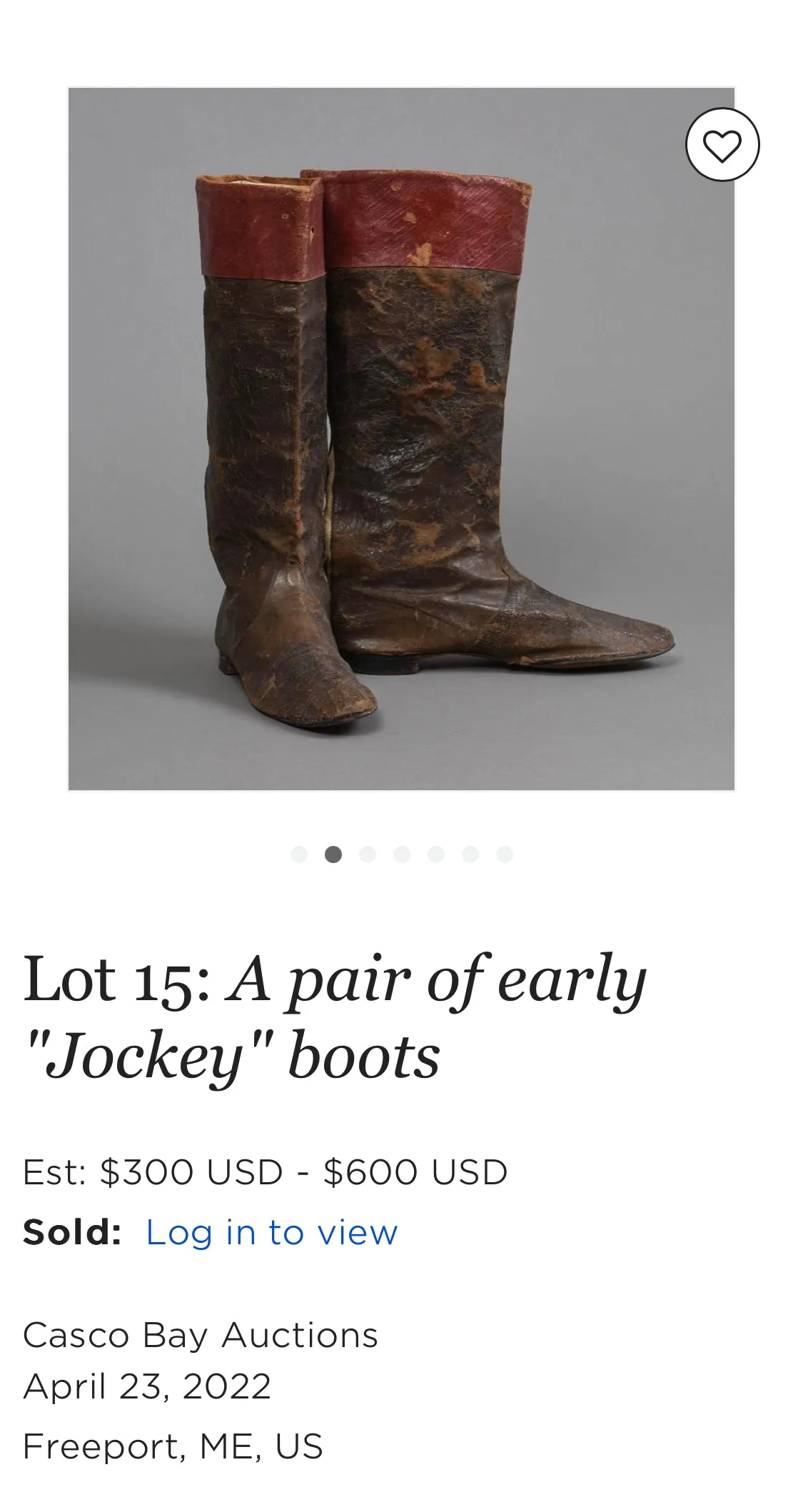 RARE Vintage Leather Jockey Racing Boots W H