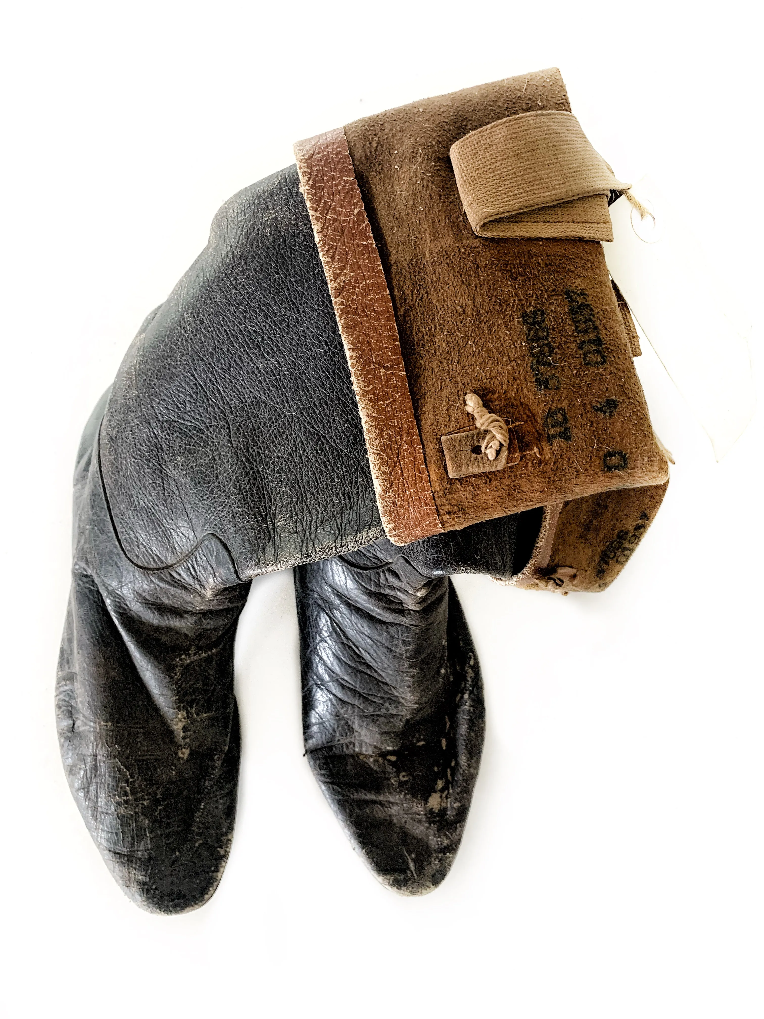 RARE Vintage Leather Jockey Racing Boots W H
