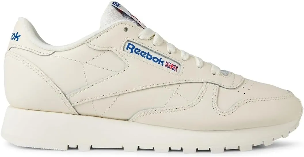 Reebok Unisex Classic Leather Sneaker, Chalk Vector Blue Vector Red, 9 US