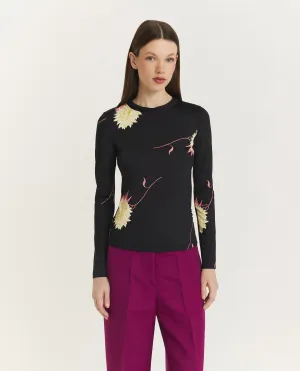 Ronde Hals Top - Zwart