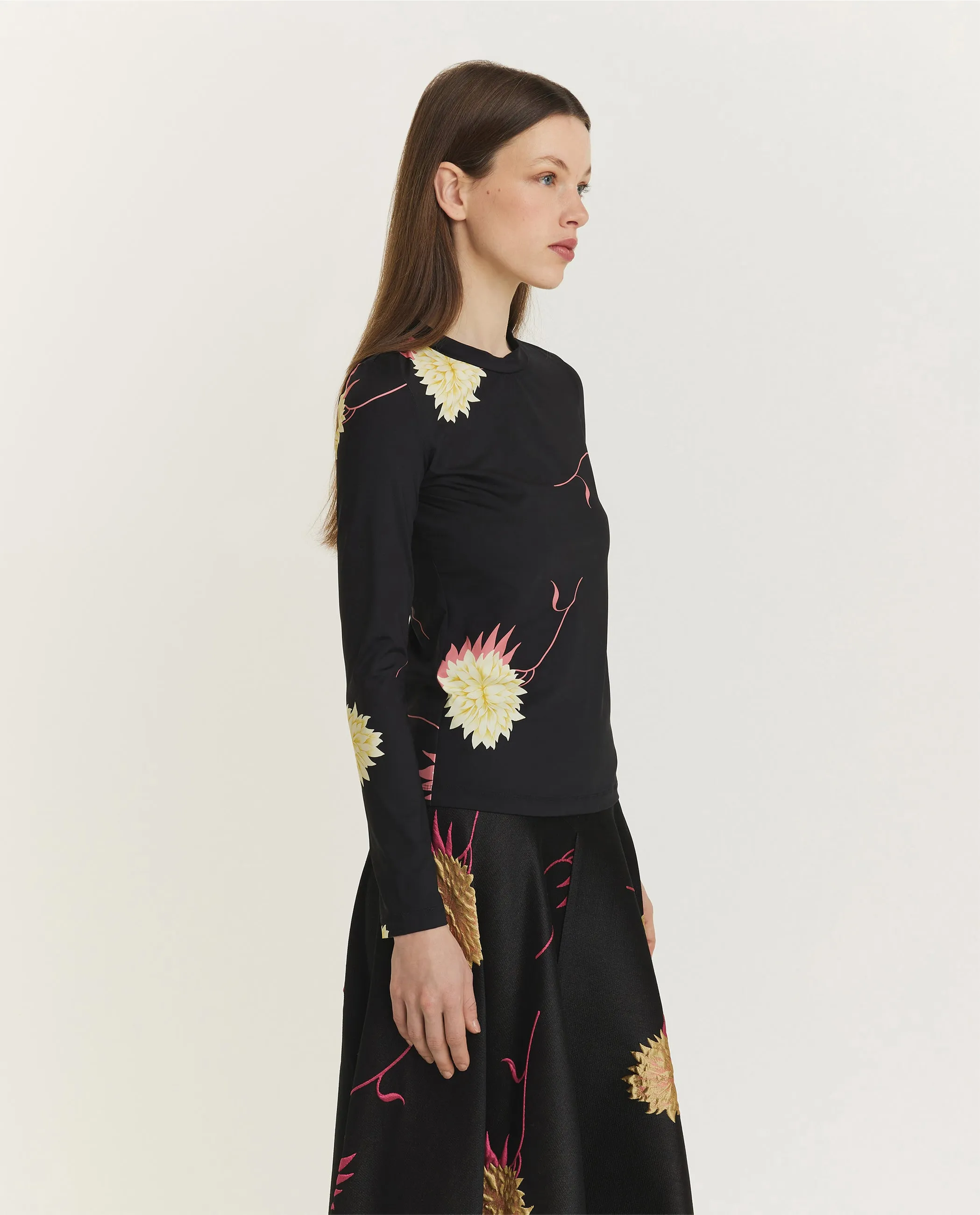 Ronde Hals Top - Zwart