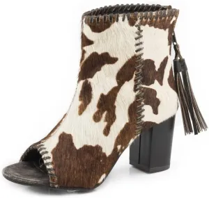 ROPER Women's Footwear Brown/White Hair On Leather Sandal