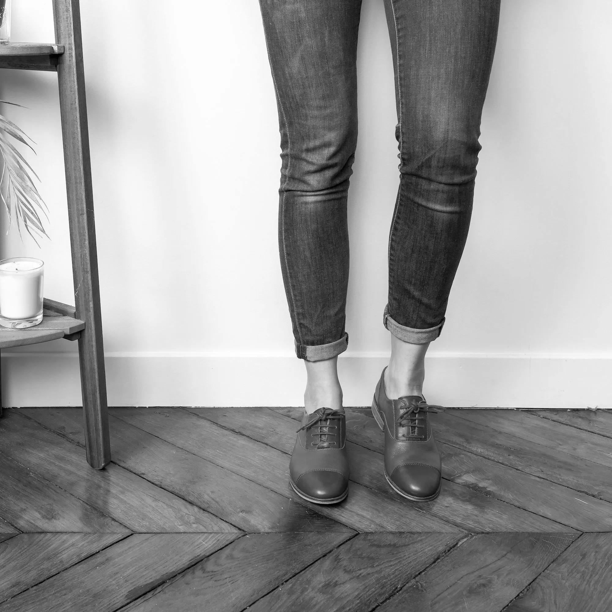 Rubie - Derbies Rouges en Cuir